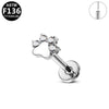 Plugin Ear Bone Nail And Lip Nail Titanium Alloy Zircon Copper Stainless Steel Geometric Electroplating