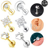 Plugin Ear Bone Nail And Lip Nail Titanium Alloy Zircon Copper Stainless Steel Geometric Electroplating