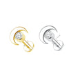 Plugin Ear Bone Nail And Lip Nail Titanium Alloy Zircon Copper Stainless Steel Geometric Electroplating