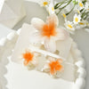 Plumeria Flower Hair Clip Set Women's Simple Style Painted Hair Accessories