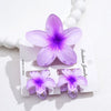 Plumeria Flower Hair Clip Set Women's Simple Style Painted Hair Accessories