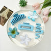 Plumeria Flower Hairpin Set Acrylic Baking Paint Female Headwear