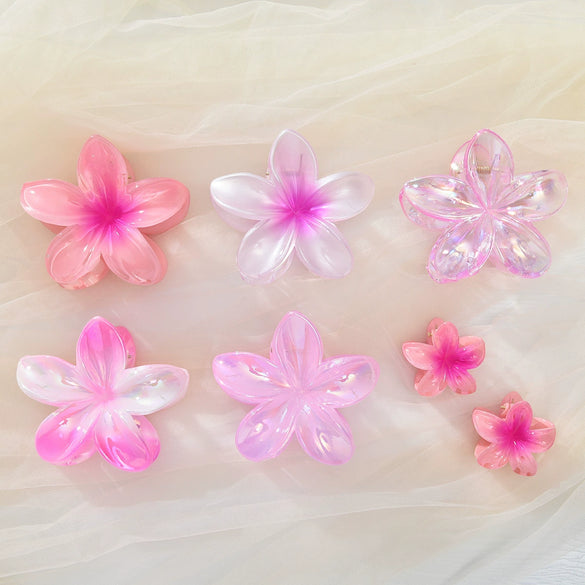 Plumeria Hair Clip Set Electroplated Women's Hair Accessories
