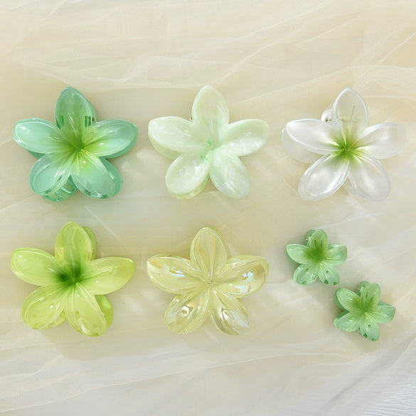 Plumeria Hair Clip Set Electroplated Women's Hair Accessories