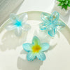 Plumeria Hair Clip Set Plastic Little Fresh Style Baking Paint Women's Hair Accessories