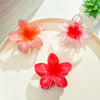 Plumeria Hair Clip Set Plastic Little Fresh Style Baking Paint Women's Hair Accessories