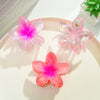 Plumeria Hair Clip Set Plastic Little Fresh Style Baking Paint Women's Hair Accessories