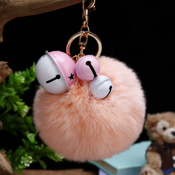 Plush Bell Car Keychain And Bag Pendant Cute And Creative
