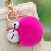 Plush Bell Car Keychain And Bag Pendant Cute And Creative