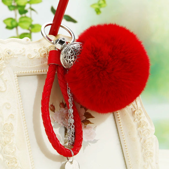 Plush Bell Car Keychain And Bag Pendant Cute And Creative