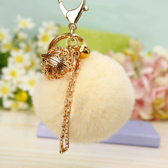 Plush Bell Car Keychain And Bag Pendant Cute And Creative