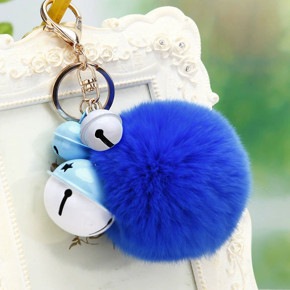 Plush Bell Car Keychain And Bag Pendant Cute And Creative