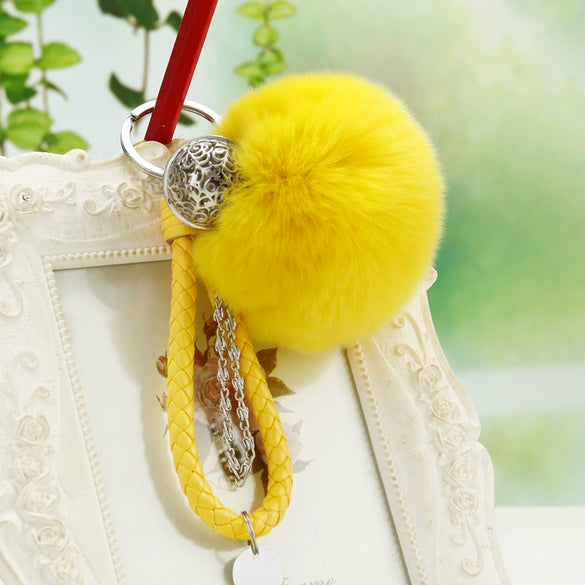 Plush Bell Car Keychain And Bag Pendant Cute And Creative