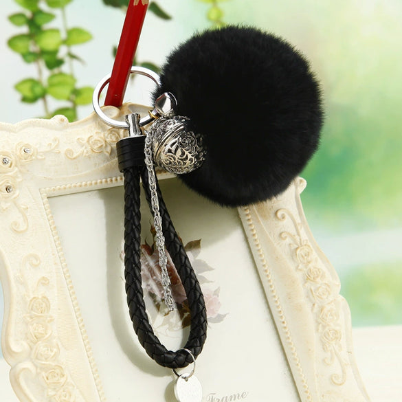 Plush Bell Car Keychain And Bag Pendant Cute And Creative