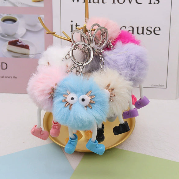 Plush Cartoon Keychain Bag Pendant Car Keychain