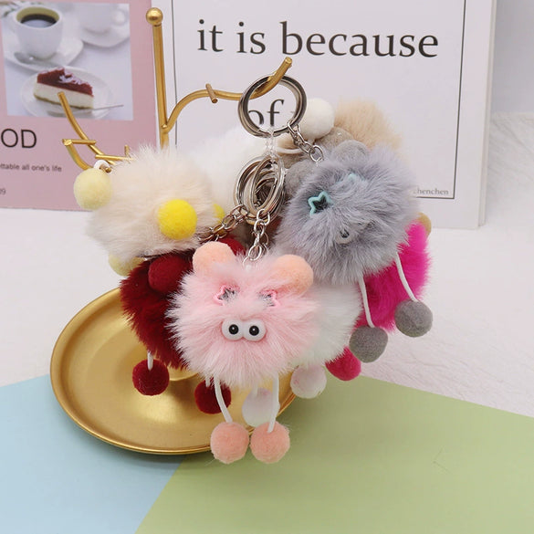 Plush Cartoon Keychain Bag Pendant Car Keychain