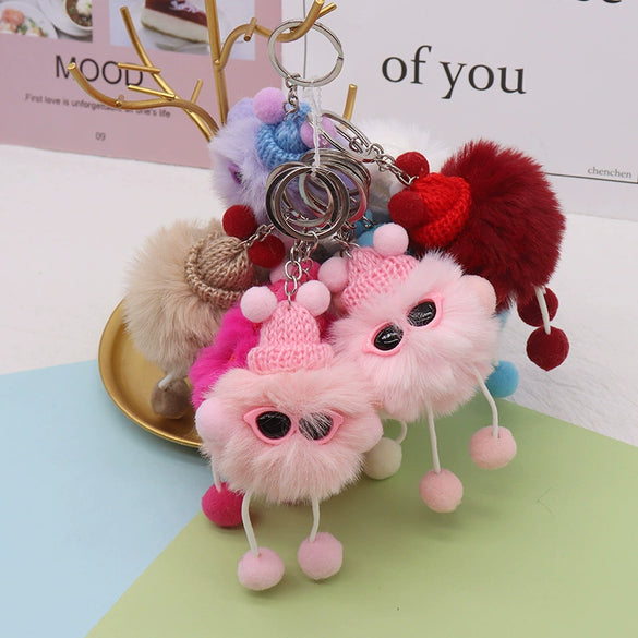Plush Cartoon Keychain Bag Pendant Car Keychain