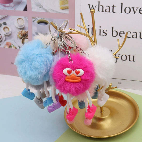 Plush Cartoon Keychain Bag Pendant Car Keychain