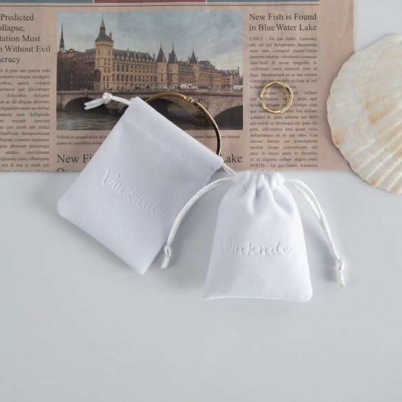 Plush Cloth Jewelry Storage Bag With Transfer Printing