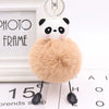 Plush Cute Panda Fur Ball Keychain Pendant For Women