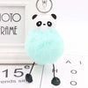 Plush Cute Panda Fur Ball Keychain Pendant For Women