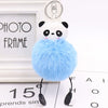 Plush Cute Panda Fur Ball Keychain Pendant For Women