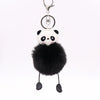 Plush Cute Panda Fur Ball Keychain Pendant For Women
