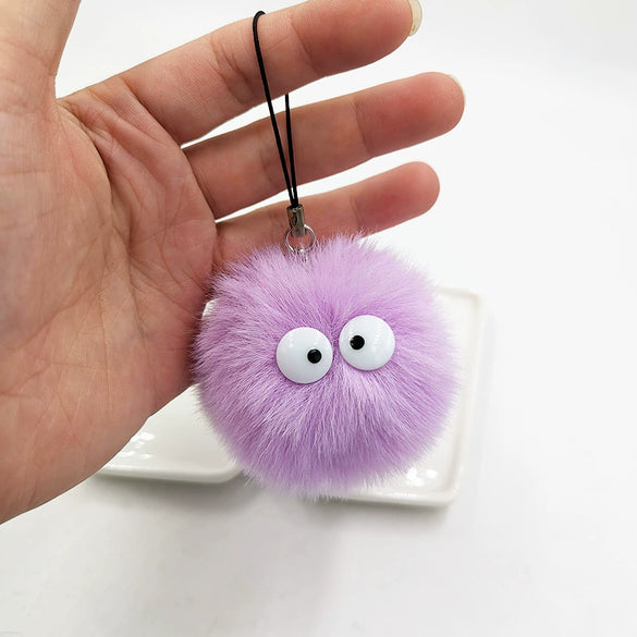 Plush Elf Coal Fur Ball Pendant For Bags Earphones Mobile Phones And Schoolbags