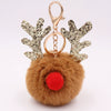 Plush Elk Antler Sequined Keychain For Women