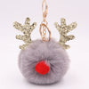 Plush Elk Antler Sequined Keychain For Women