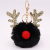 Plush Elk Antler Sequined Keychain For Women