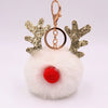 Plush Elk Antler Sequined Keychain For Women