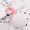 Plush Flamingo Keychain For Women