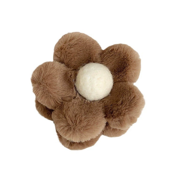 Plush Flocking Women's Hair Clip Little Fragrance Style Shark Clip