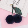 Plush Fruit Cherry Keychain Bag Pendant Car Key Pendant