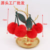 Plush Fruit Cherry Keychain For Women