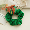 Plush Hair Ring Hair Accessories Handmade With Christmas Cartoon Head Pattern And Velvet Material