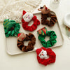 Plush Hair Ring Hair Accessories Handmade With Christmas Cartoon Head Pattern And Velvet Material