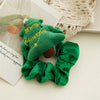 Plush Hair Ring Hair Accessories Handmade With Christmas Cartoon Head Pattern And Velvet Material