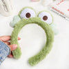 Plush Handmade Cartoon Animals Women's Hair Accessories Hairband Hairpin With Frog Strawberry Bear Heart Design