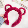 Plush Handmade Cartoon Animals Women's Hair Accessories Hairband Hairpin With Frog Strawberry Bear Heart Design