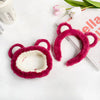 Plush Handmade Cartoon Animals Women's Hair Accessories Hairband Hairpin With Frog Strawberry Bear Heart Design