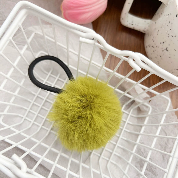 Plush Handmade Hair Ball Hair Rope High Elastic Hair Accessories