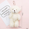 Plush Handmade Heart Bear Pendant Phone Case And Backpack Ornaments For Girls
