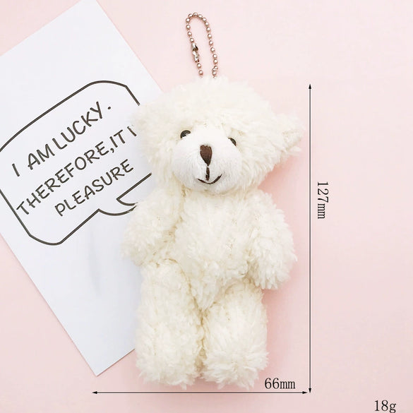 Plush Handmade Heart Bear Pendant Phone Case And Backpack Ornaments For Girls