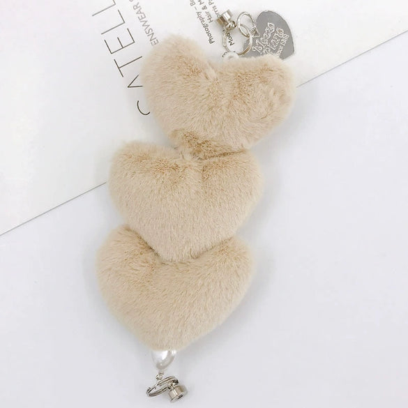 Plush Heart Handwoven Bracelet And Mobile Phone Case Chain Jewelry Accessories