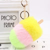 Plush Ice Cream And Popsicle Style Keychain And Bag Pendant