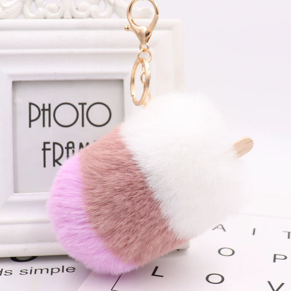 Plush Ice Cream And Popsicle Style Keychain And Bag Pendant
