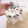 Plush Imitation Rex Rabbit Fur Yellow Duck And Fox Keychain Pendant