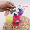 Plush Imitation Rex Rabbit Fur Yellow Duck And Fox Keychain Pendant